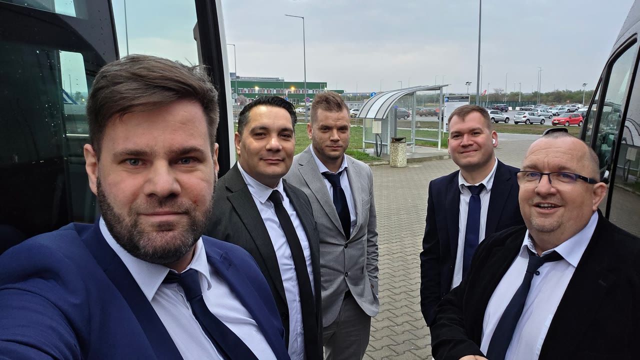 Our drivers at the airport